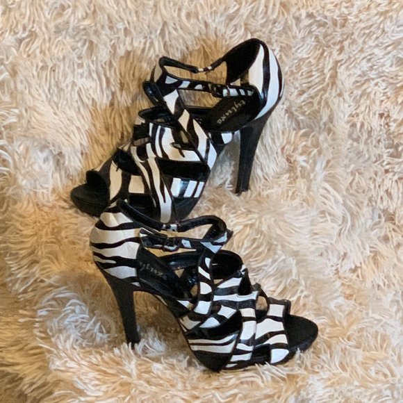 Take a Walk on the Wild Side Zebra Stilletos - Picture 1 of 8
